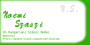 noemi szaszi business card